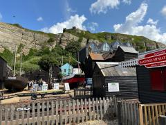 After a benign start, the path rises steeply out of Hastings